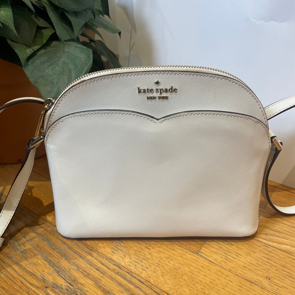 Kate Spade Payton Dome Crossbody in Saffiano leather Beige - Picture 1 of 14